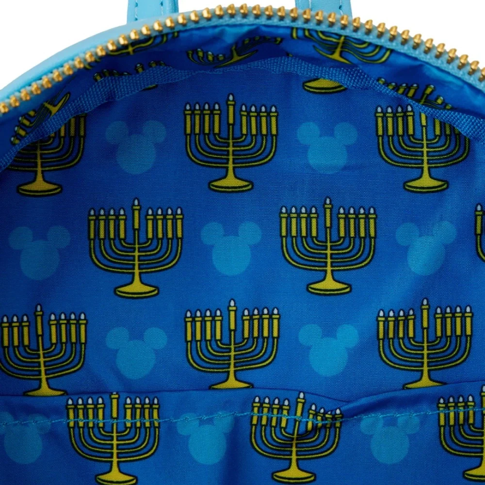 Loungefly Disney Mickey Happy Hanukkah Menorah Mini Backpack and Wallet